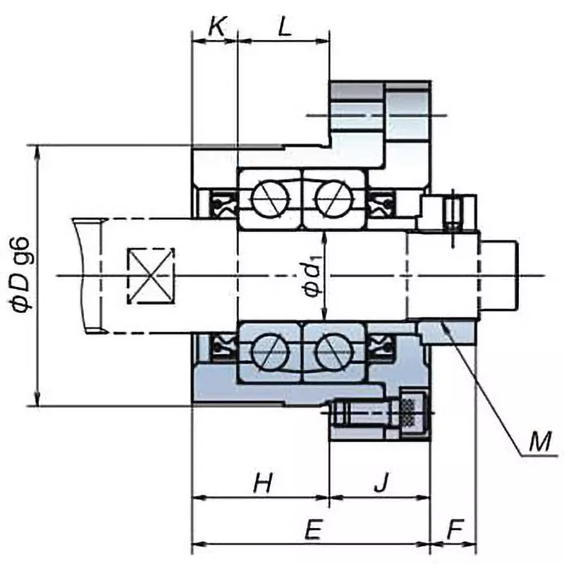 NSK Support Unit Fixed Side (Round) 5 mm DimensionK K, WBK12-11