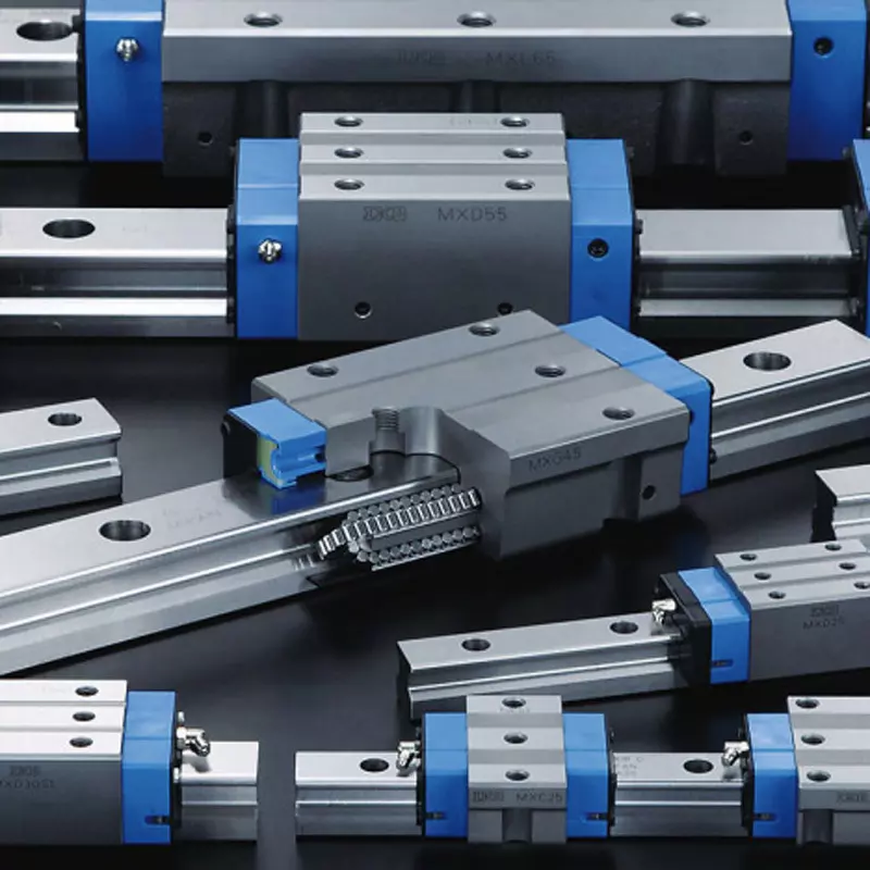 IKO C-Lube Linear Roller Way Super X/MXN (Low Cross Section Flange Type/Slide Unit) Carbon Steel 45 Size, MXN45C1T2HS1