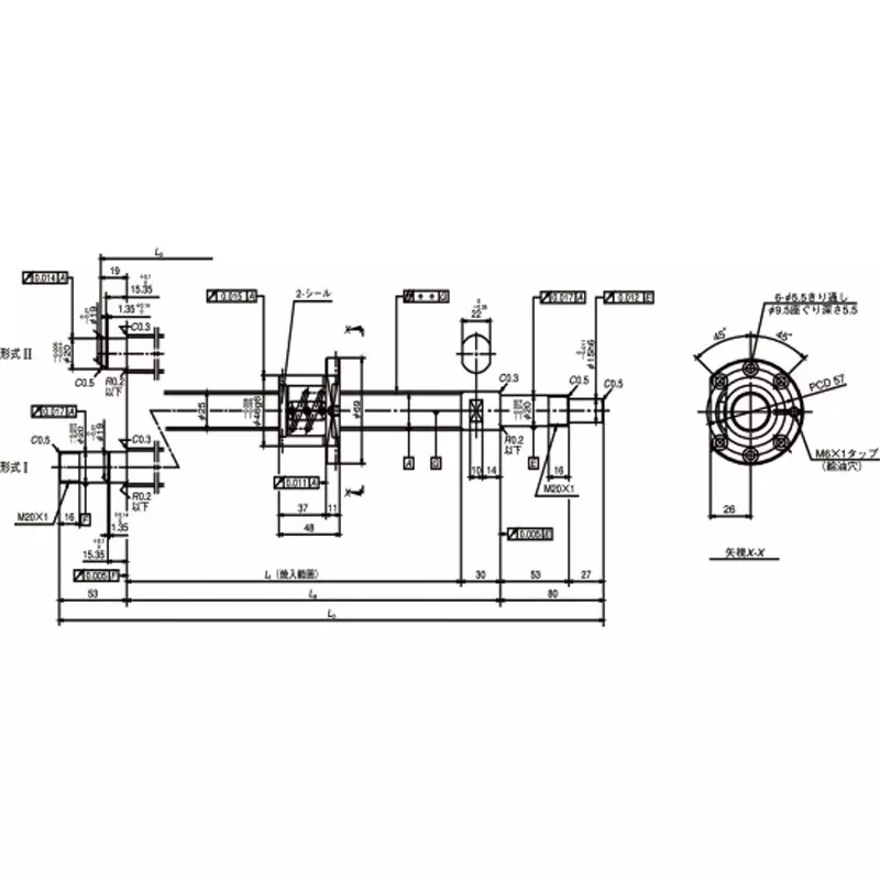 nsk-standard-ball-screw-shaft-end-finished-machine-tool-sa-8-mm-lead-w3205sa-5z-c5z8