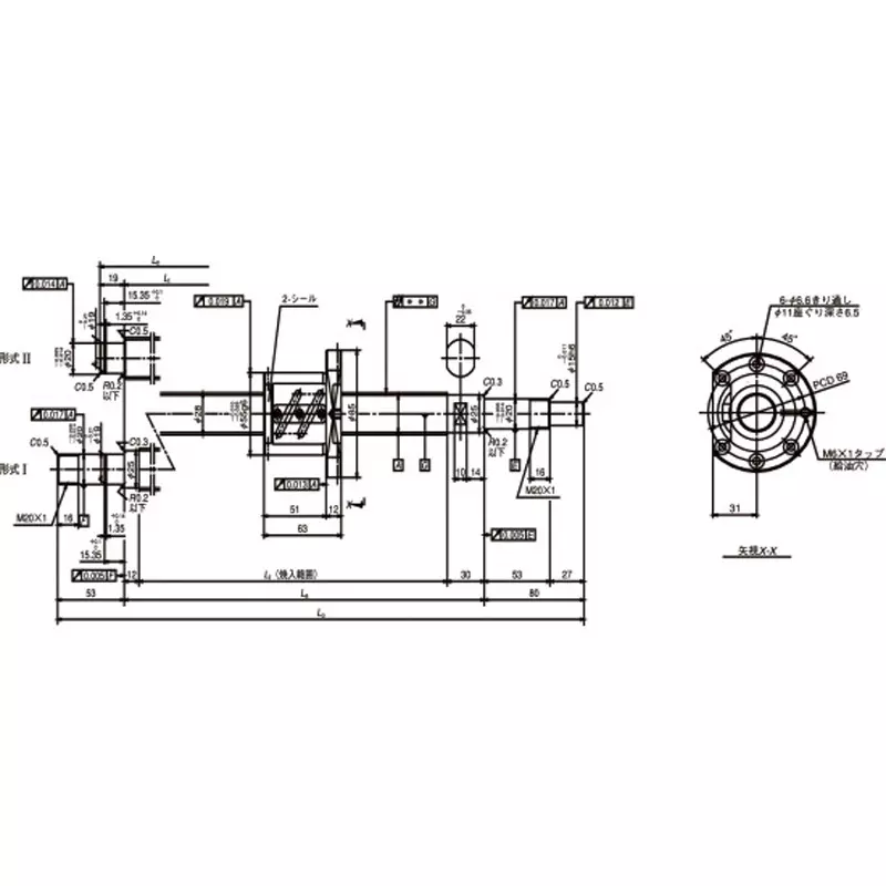 nsk-standard-ball-screw-shaft-end-finished-machine-tool-sa-8-mm-lead-w3205sa-5z-c5z8