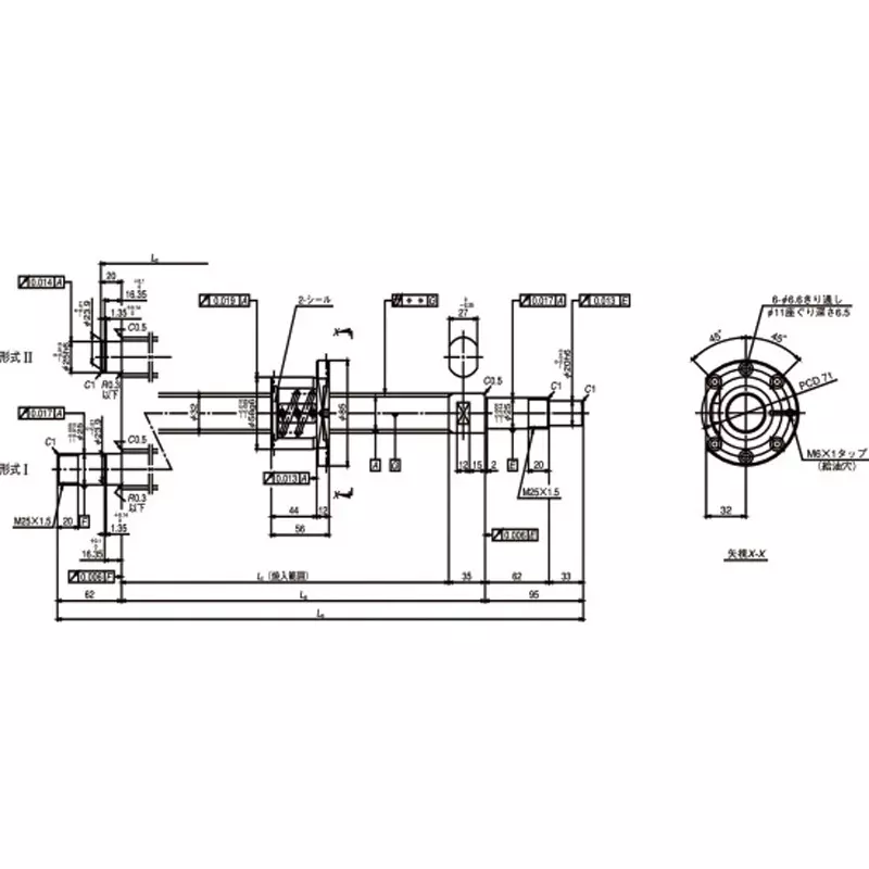 nsk-standard-ball-screw-shaft-end-finished-machine-tool-sa-8-mm-lead-w3205sa-5z-c5z8