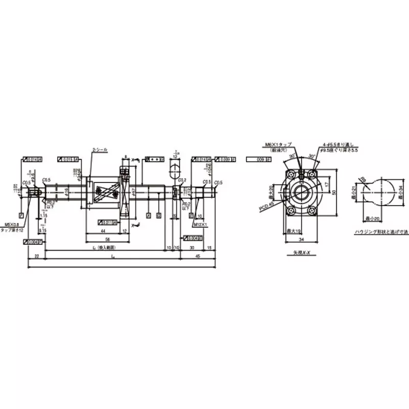 nsk-standard-ball-screw-shaft-end-completed-for-small-equipment-fa-16-mm-lead-w1605fa-2-c5t16
