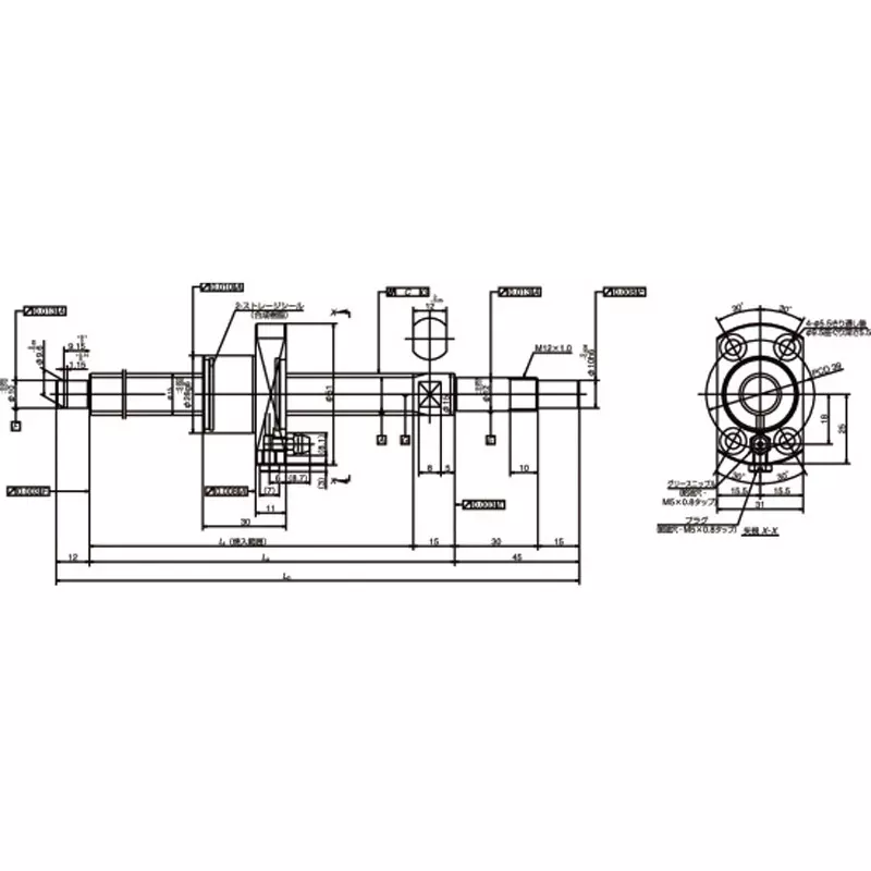 nsk-standard-ball-screw-shaft-end-finished-compact-fa-series-high-precision-clean-use-uss-5-mm-lead-uss1205n1d0621