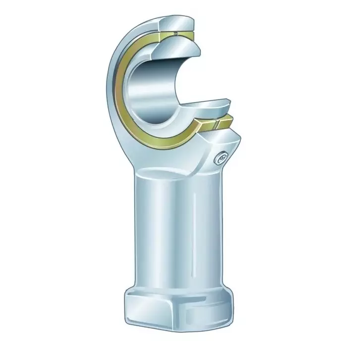 INA GIKR M16 Female Steel Rod End, 16 mm Bore, 85 mm Long, Metric Thread Standard, Female Connection Gender, GIKR16-PB