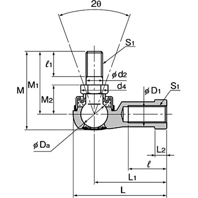 thk-link-ball-rod-end-left-hand-thread-type-m5x08-mm-bl5dal
