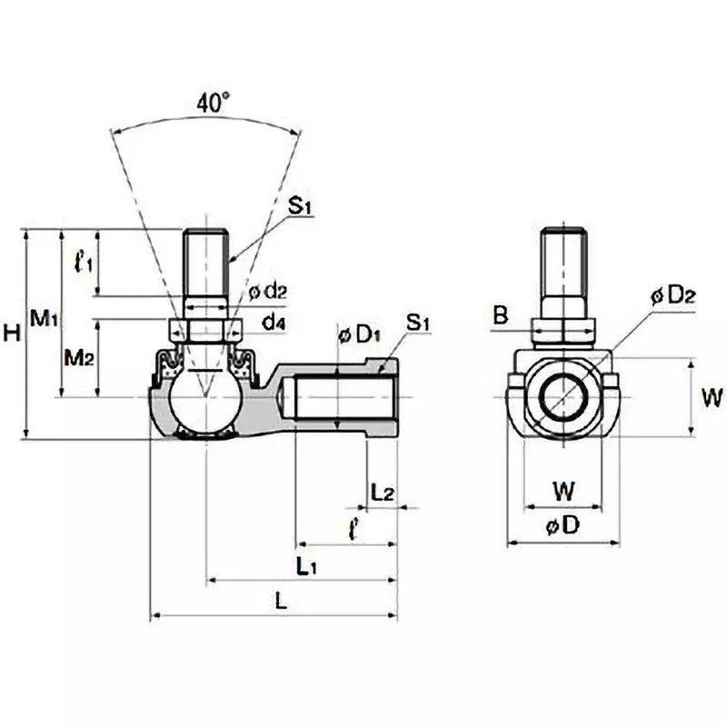 thk-link-ball-rod-end-right-hand-thread-type-m16x15-mm-bl16d