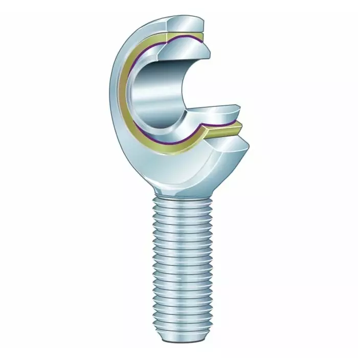 INA GAKR30 M30 x 2 Steel Rod End, 30 mm Bore, 145 mm Long, Metric Thread Standard, Male Connection Gender, GAKR30-PW