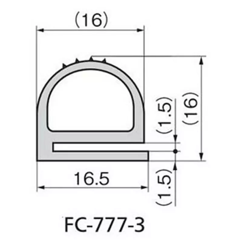 TAKIGEN Rubber Seal Vinyl Chloride Black, FC-777-3(50m)
