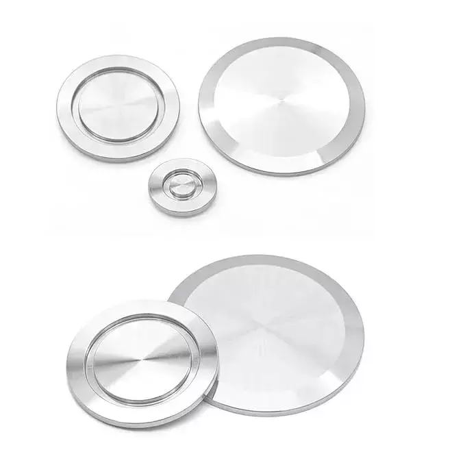 Ultrahivac Blank Off Flange Cap, Vacuum Fitting End Cap and Tri-Clamp Blind Plate KF-25 (Pack of 5 Kit)