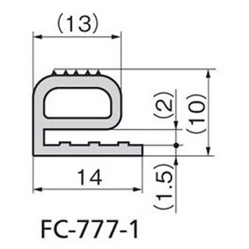 TAKIGEN Rubber Seal Vinyl Chloride Black, FC-777-1(10m)
