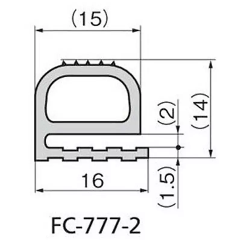 TAKIGEN Rubber Seal Vinyl Chloride Black, FC-777-2(50m)