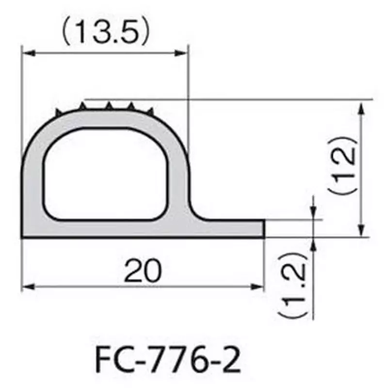 TAKIGEN Rubber Seal Vinyl Chloride Black, FC-776-2(100m)