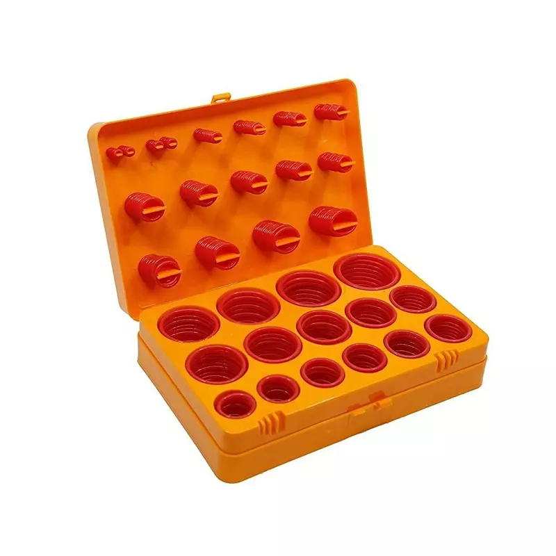Kesaria O-Ring Repair Kit with Box Silicone Rubber -40°C to +230°C Leak Proof Red for Plumbing, Machine & Geyser Repair, 5A