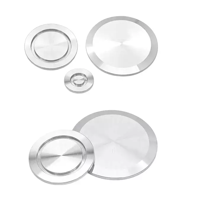 Ultrahivac Blank Off Flange Cap, Vacuum Fitting End Cap and Tri-Clamp Blind Plate KF-10 (Pack of 5 Kit)