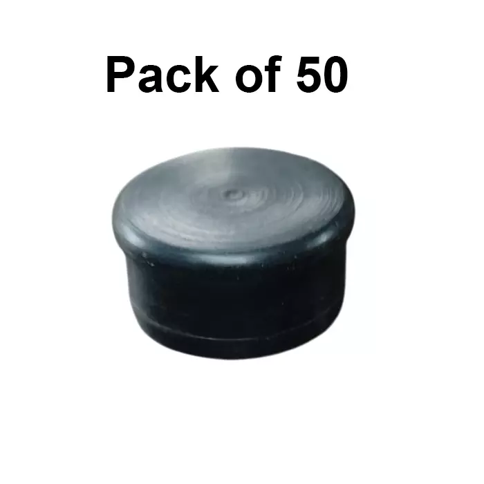 Polytech Rubber Cup Seal Standard Size Nitrile Black, PEC01 (Pack of 50 Pcs)