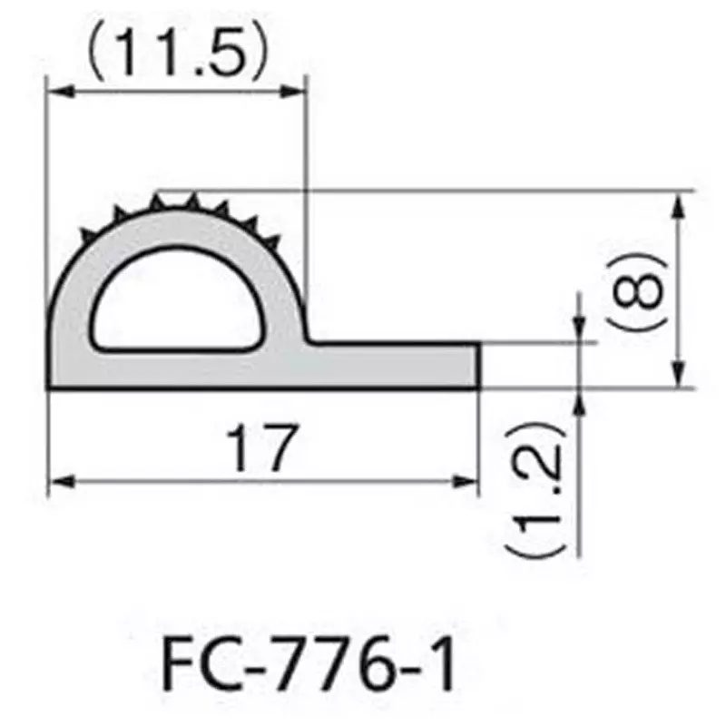 TAKIGEN Rubber Seal Vinyl Chloride Black, FC-776-1(100m)
