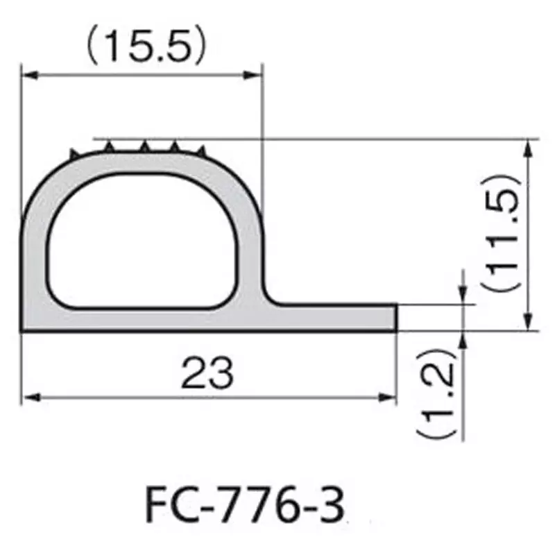 TAKIGEN Rubber Seal Vinyl Chloride Black, FC-776-3(100m)