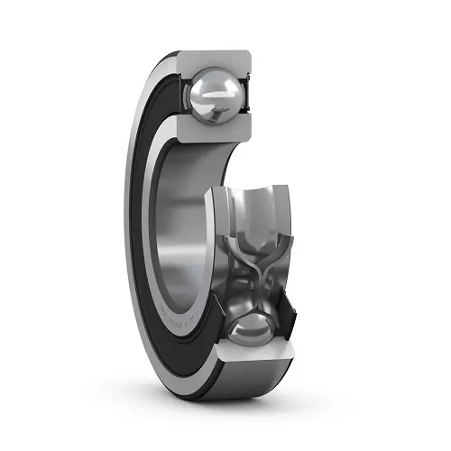 SKF Deep Groove Ball Bearing, Inner Dia 55 mm, Outer Dia 100 mm, Width 21 mm, 6211-2RS1/HTF7