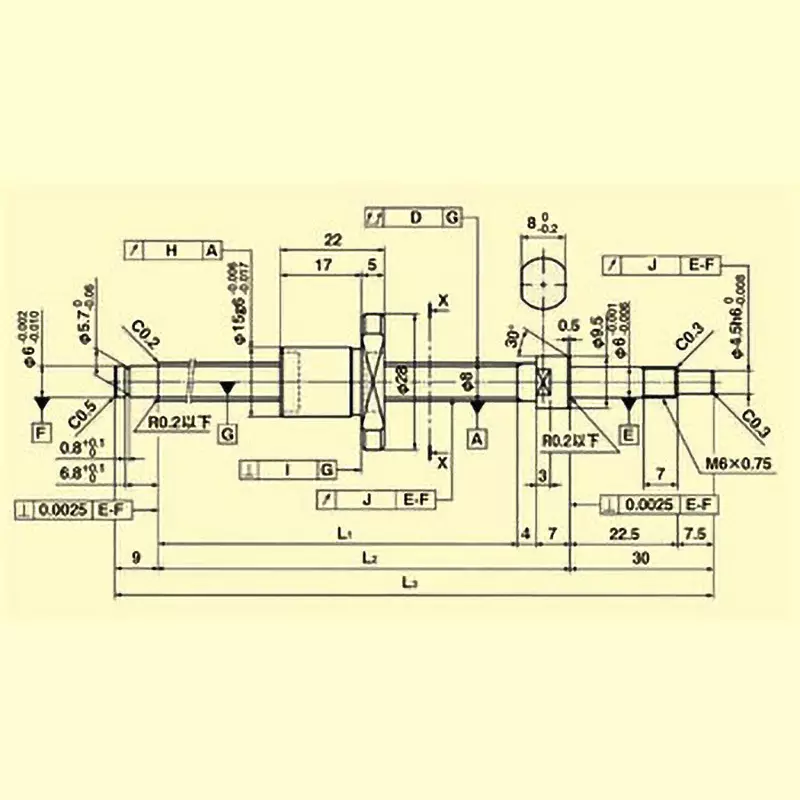 thk-standard-lead-precision-ball-screw-8-mm-shaft-outer-dia-bnk-0802-3rrg2235lc7y