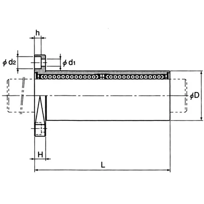 thk-long-type-linear-bushing-40-mm-dimension-b-lmh-25luu