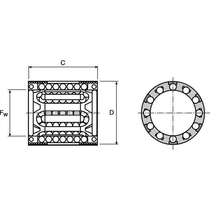 Ewellix Bearing with 35 mm Outside Diameter, LBBR 25