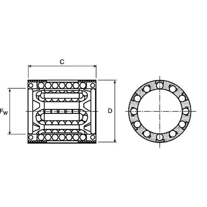 Ewellix Bearing with 35 mm Outside Diameter, LBBR 25