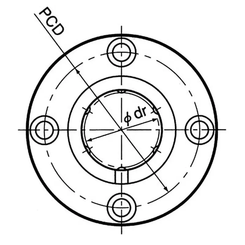 thk-linear-bushing-28-mm-outer-dia-round-flange-lmf-16uu