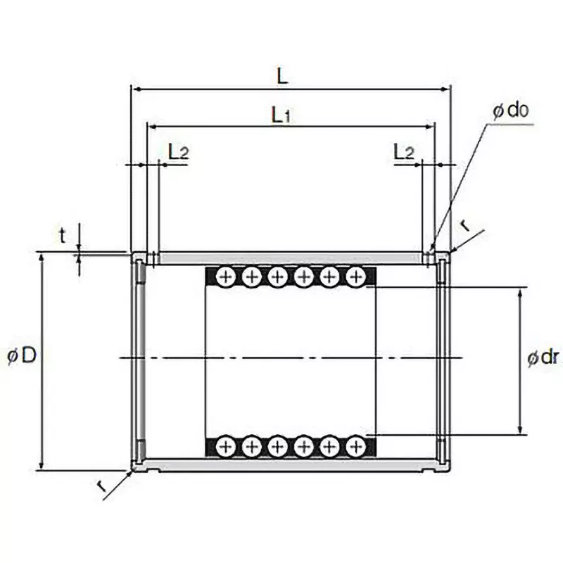 Thk ST/ST-B Type Linear Motion Stroke 60 mm Outer Dia, ST40B