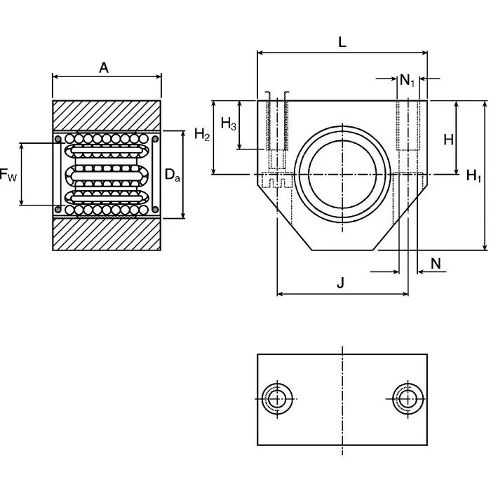 Ewellix Bearing Unit, LUHR 30