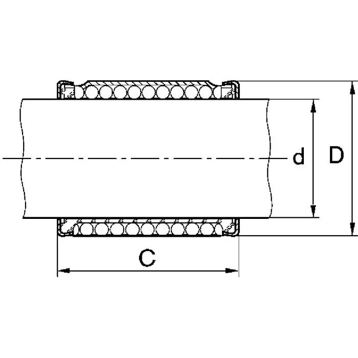 Bosch Rexroth Bearing with 52 mm Outside Diameter, R065824040