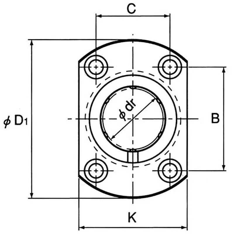 thk-linear-bush-high-carbon-chromium-steel-45-mm-outer-dia-lmh-30uu