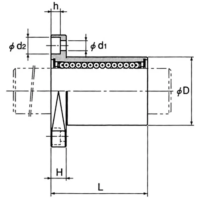 thk-linear-bush-high-carbon-chromium-steel-45-mm-outer-dia-lmh-30uu