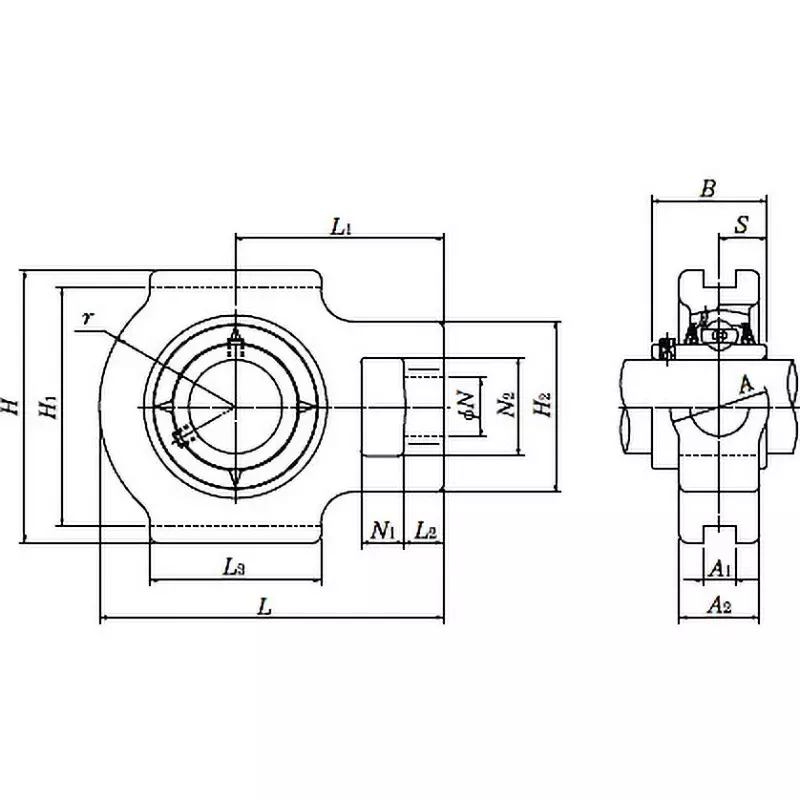 NTN Take-Up Unit Oil-Free Type 12 mm Shank Diameter, UCT201
