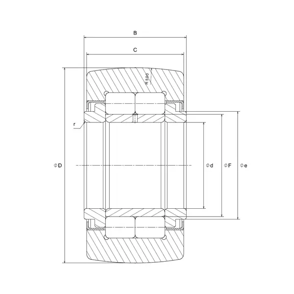 NTN Roller Follower Bearing With Inner Ring, Inner Dia 35 mm, Outer Dia 80 mm, Width 28 mm, NUTR307/3AS