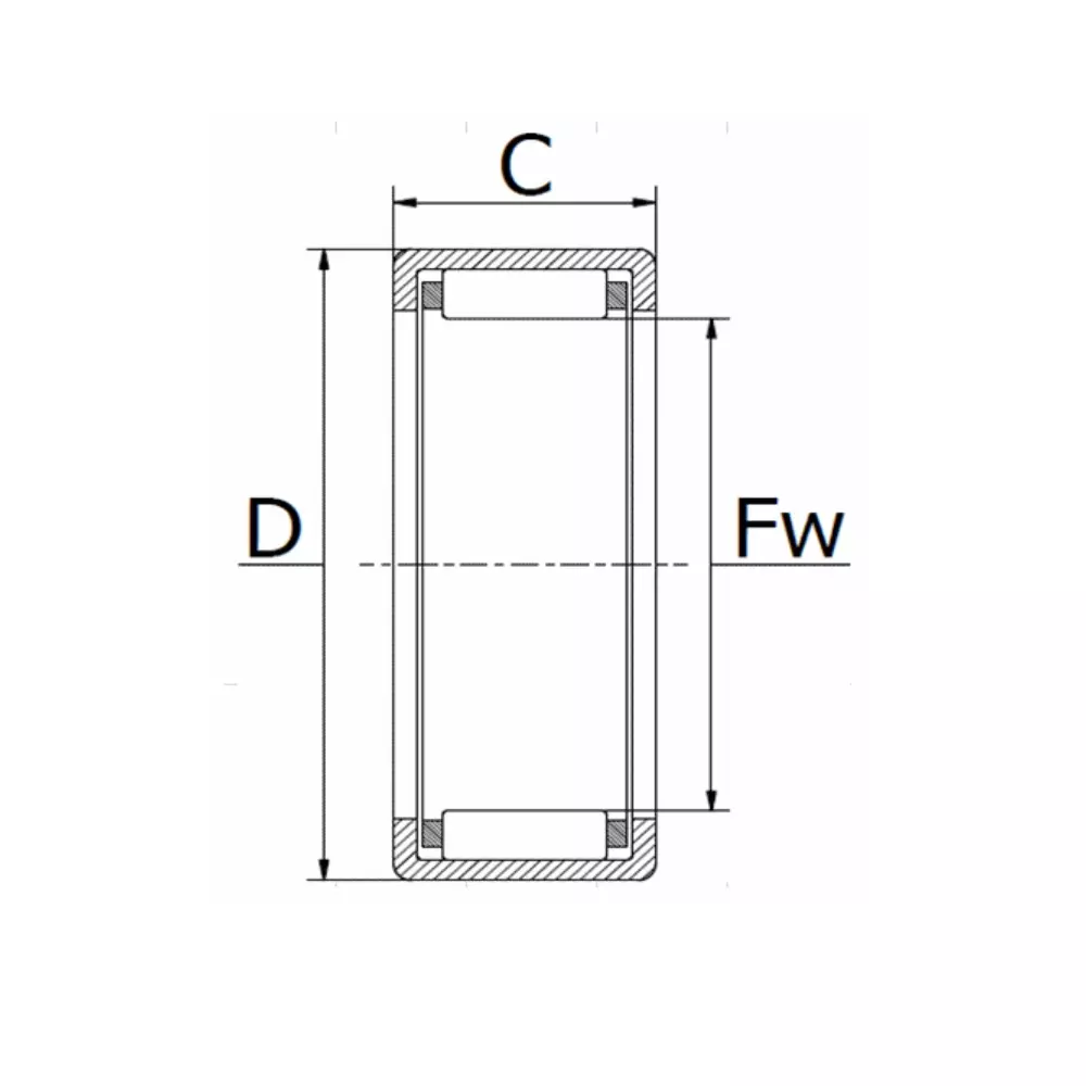 NTN Needle Roller Bearing, Inner Dia 50 mm, Outer Dia 90 mm, Width 60 mm, ARN5090P5