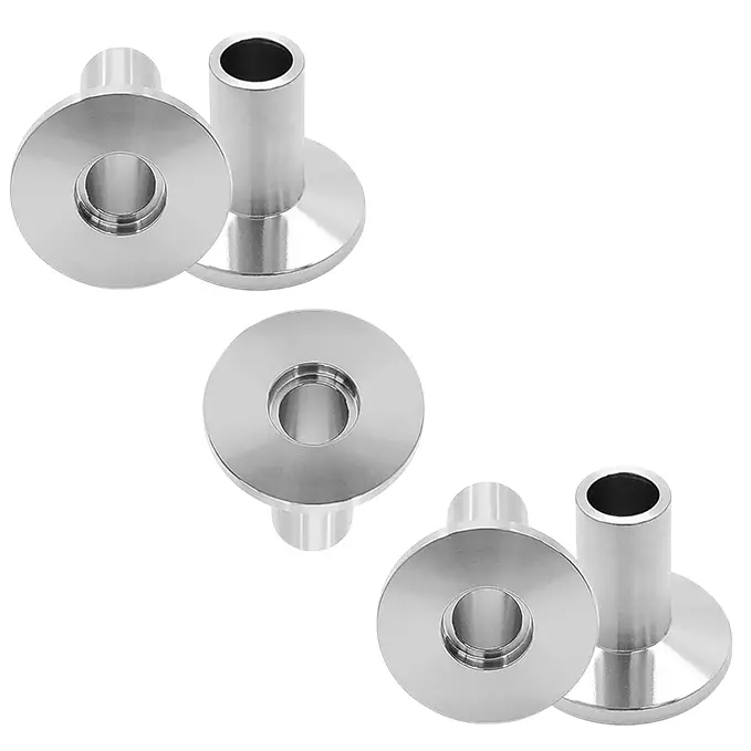 Ultrahivac Weldable Flange ISO-KF/NW50 Weld Flange, Stainless Steel 304, 40 mm Long (Pack of 5 Pcs)