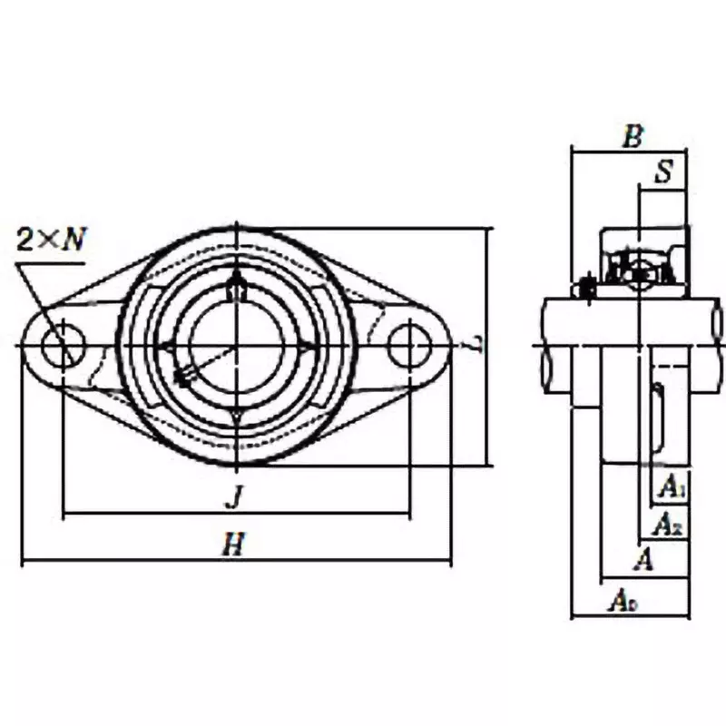 NTN Diamond Flange Type Oil-Free Type 100 mm Shank Diameter, UCFL320