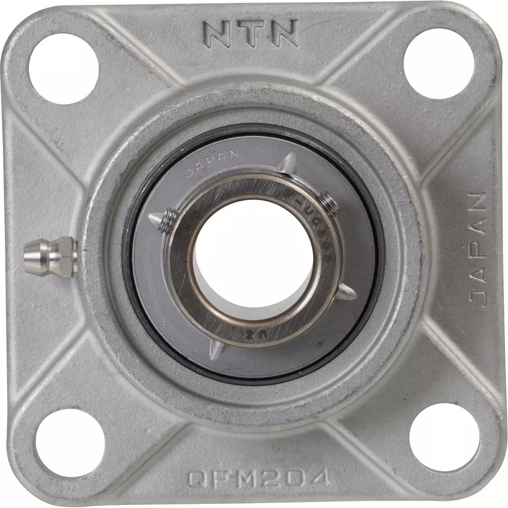 NTN Stainless Series Bearing Unit + Square Flange Type Unit + F-UCQFM2 Type 20 mm Shank Diameter, F-UCQFM204/LP09