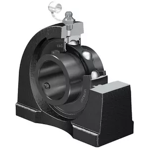 FAG Two Bolt Flanged Housing Unit & Bearing Assembly, Inner Dia 65 mm, Length 258 mm, Width 69.7 mm, UCFL213-J7