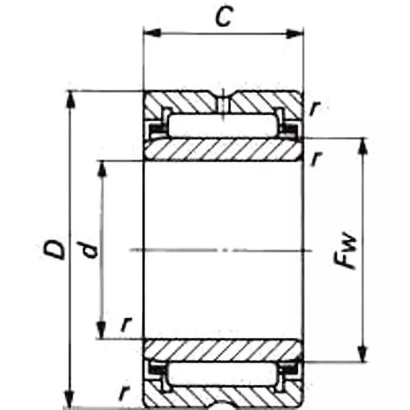 IKO Turning Needle Bearing NA69 Radial 20x37 mm Diameter, NA6904UU