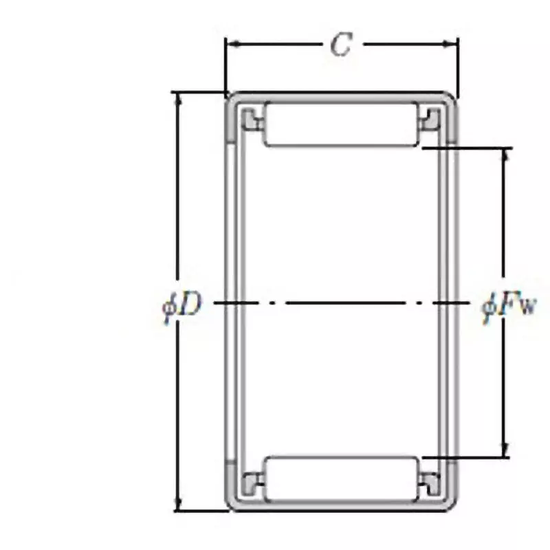 NTN Drawn Cup Needle Roller Bearing HK Type 19 mm Outer Diamater, HK1312FM