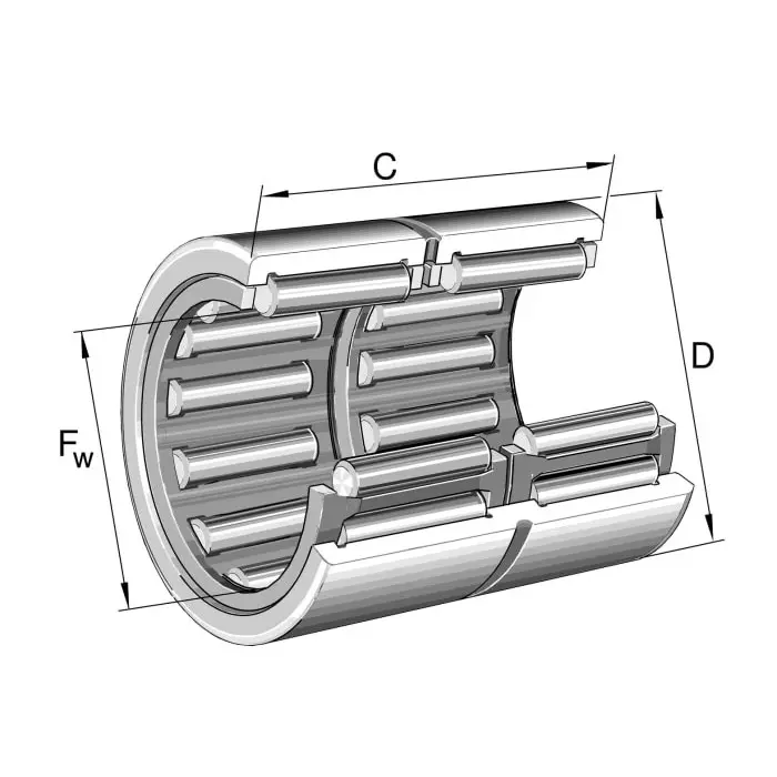INA 80 mm I.D Needle Needle Roller Bearing, 100 mm O.D, RNA6914-ZW-XL