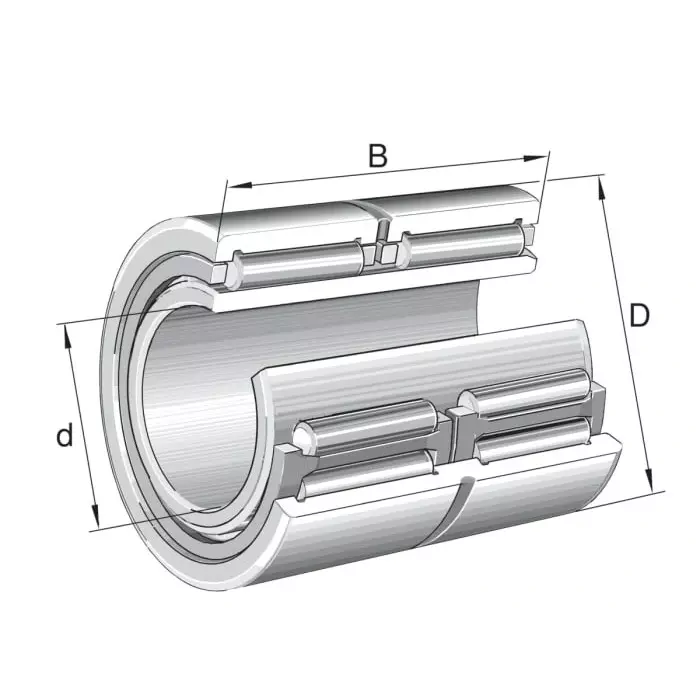 INA 75 mm I.D Needle Needle Roller Bearing, 105 mm O.D, NA6915-ZW-H-S3-XL-R200-250