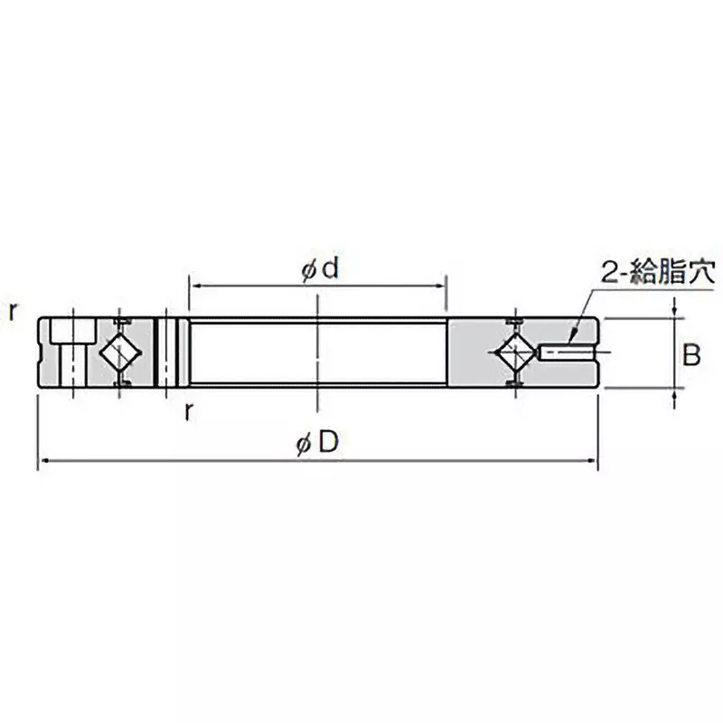 Thk RU Type Cross Roller Ring 12 mm Dimension B, RU42UUCC0