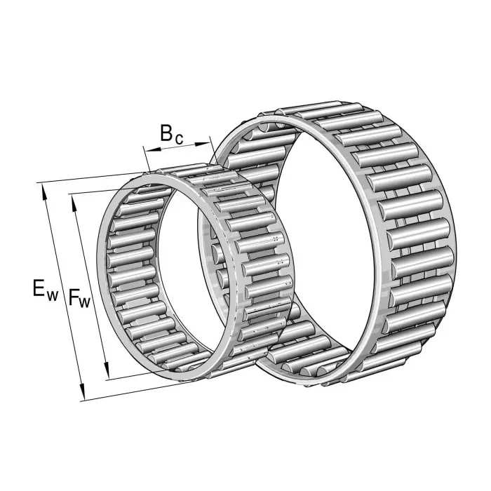 INA 10 mm I.D Needle Roller Bearing, 13 mm O.D, K10X13X10-TV/0-7