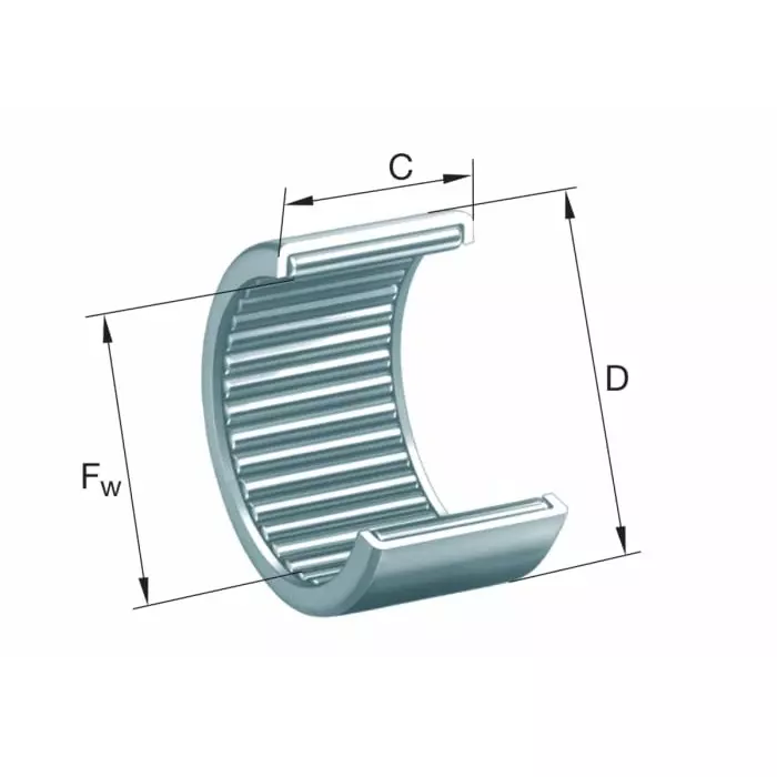 INA 12 mm I.D Needle Roller Bearing, 16 mm O.D, HN1210