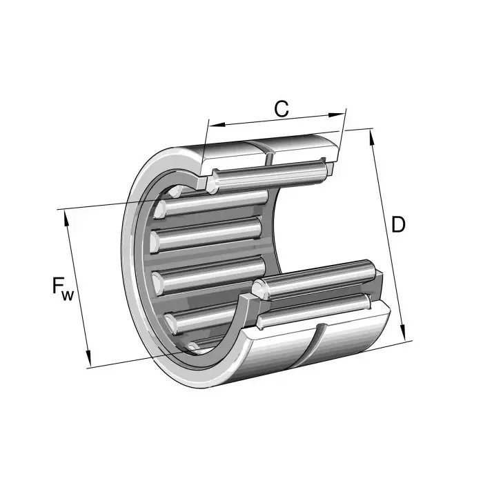 INA 70 mm I.D Needle Roller Bearing, 85 mm O.D, NK70/35-XL
