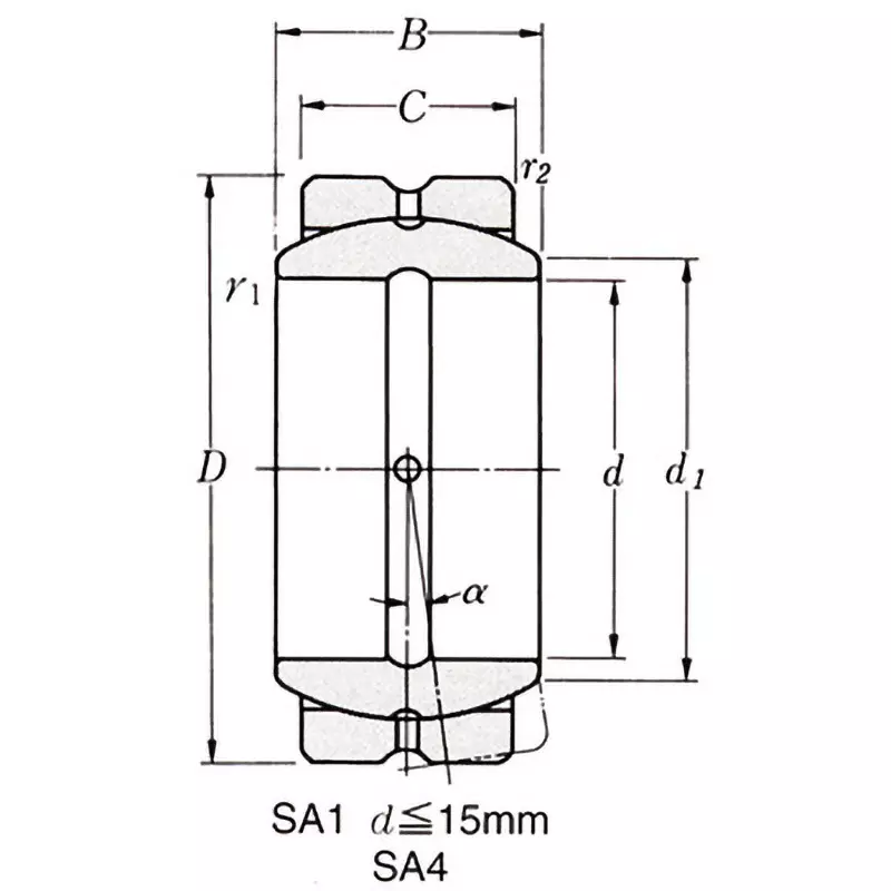 NTN Spherical Plain Bearing (Spherical Bush) SA4 type 25x42 mm Diamater, SA4-25B