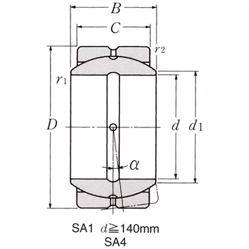 NTN Spherical Plain Bearing (Spherical Bush) SA4 type 80x130 mm Diamater, SA4-80B