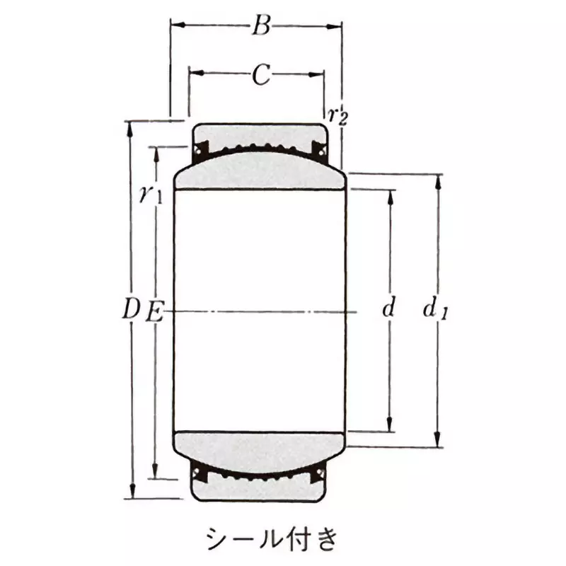 NTN Spherical Plain Bearing (Spherical Bush) SAR type 40x62 mm Diamater, SAR1-40SS